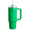 Stanley 30 OZ Quencher FlowState Tumbler With Straw In Meadow Green