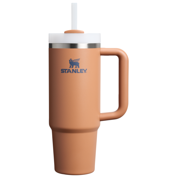 Stanley 30 OZ Quencher FlowState Tumbler With Straw In Toast Brown