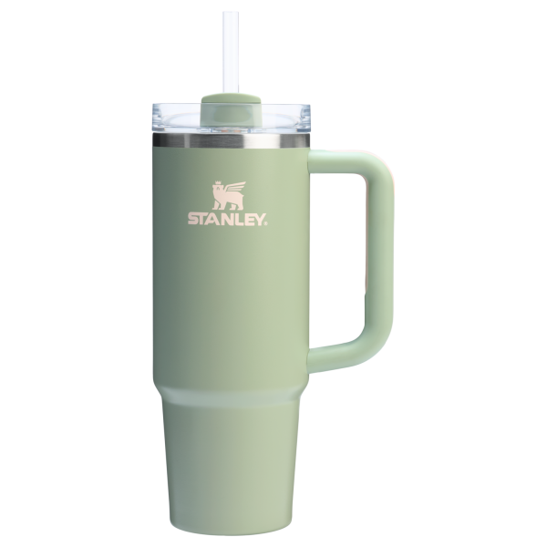 Stanley 40 OZ Quencher Stainless Steel Tumbler In Lichen Green