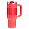 Stanley 40 OZ Quencher ProTour Flip Straw Tumbler In Hot Coral Red