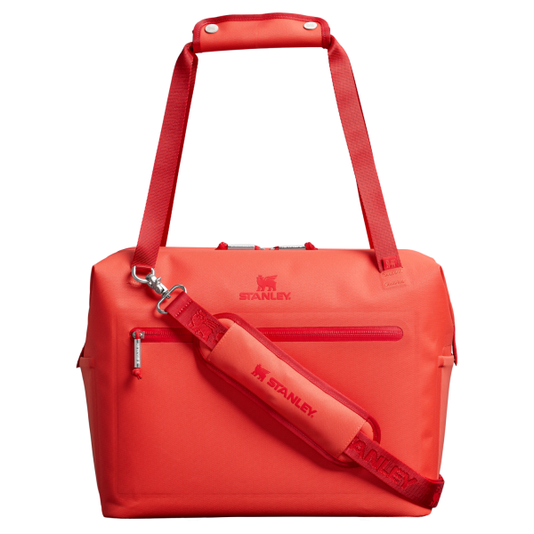 Stanley 20 Quart All Day Julienne Max Soft Sided Cooler In Hot Coral Red