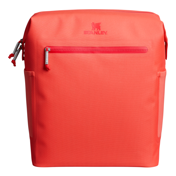 Stanley 14 QT All Day Madeleine Midi Soft Sided Cooler Backpack In Hot Coral Red