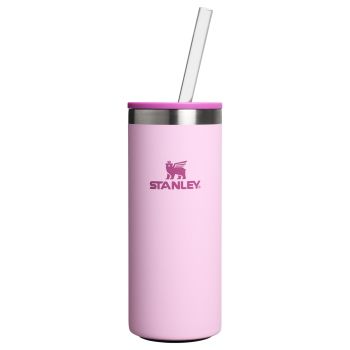 Stanley 10 OZ Everyday Slim Can Cooler Stainless Steel Cup In Cherry Blossom Pink
