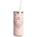 Stanley 10 OZ Everyday Slim Stainless Steel Can Cooler In Conch Pink Paisley