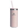 Stanley 10 OZ Everyday Slim Can Cooler Cup In Peach Whip Sunflower Pink From The Oasis Collection