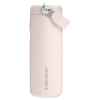 Stanley 16 OZ IceFlow Aerolight Water Bottle WIth Flip Straw Lid In Rose Quartz Pink