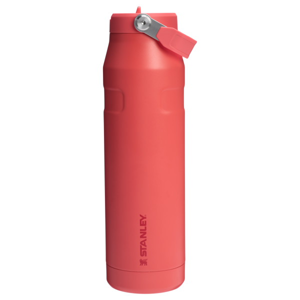 Stanley 36 OZ IceFlow Aerolight Water Bottle WIth Flip Straw In Hot Coral Red