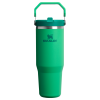 Stanley 30 OZ Ice Flow Flip Straw Insulated Tumbler In Meadow Green