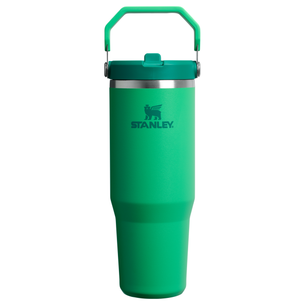 Stanley 30 OZ Ice Flow Flip Straw Insulated Tumbler In Meadow Green