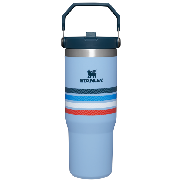 Stanley 30 OZ IceFlow Flip Straw Stainless Steel Tumbler In Cornflower Mesh