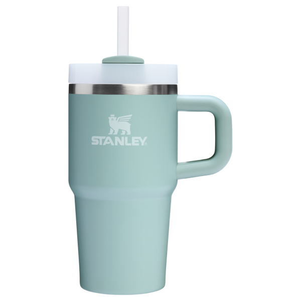Stanley 20 OZ Quencher Tumbler With Straw & Handle In Seafoam Green
