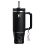 Stanley Jennie Collab 30 Ounce Tumbler In Midnight Ruby With Embossed Flowers