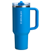 Stanley 40 OZ Quencher ProTour Flip Straw Stainless Steel Tumbler In Azure Bluea