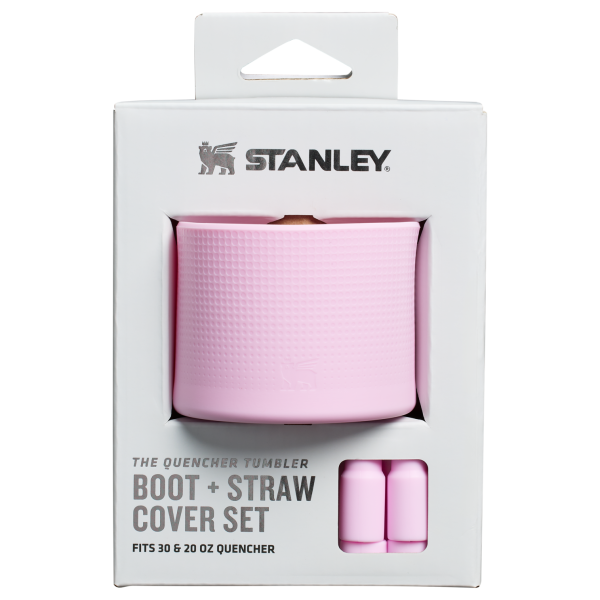 Stanley Quencher Tumbler Boot & Straw Cover For 30 To 20 OZ Cups In Cherry Blossom Pink