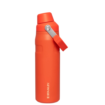 Stanley IceFlow Water Bottle with Fast Flow Lid 24 OZ In Tigerlily Orange