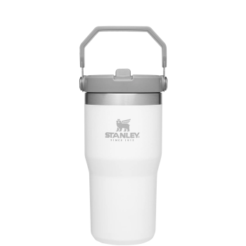 Stanley The IceFlow FlipStraw Tumbler Water Bottle 20 OZ In Polar White